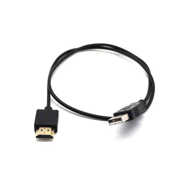 HDMI 1.4 Hane Till USB 2.0 Plug Adapter Connector Laddarkabel black