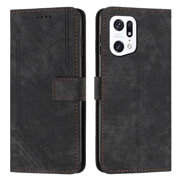 Case Oppo Find X5 Pro 5g irrotettavalle magneettiselle lompakolle Cash Pocket Crossbody kaulanauhan cover , joka on yhteensopiva Oppo Find X5 Pro 5g case kanssa Black