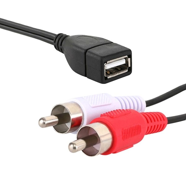 1,5 m USB en hona-uttag till 2 Rca-hankontakt Audio Video-förlängningskabel A
