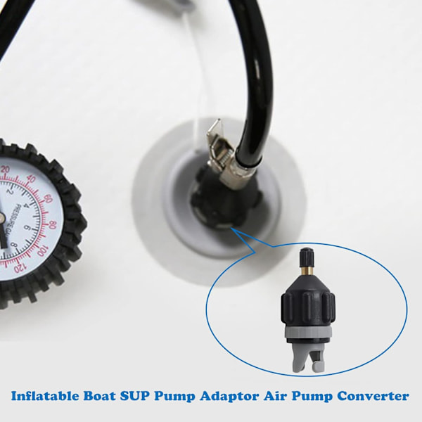 Uppblåsbar båt SUP pumpadapter luftpumpomvandlare, multifunktionsventil adapter, luftventil adapter pumpningshuvudkontakt