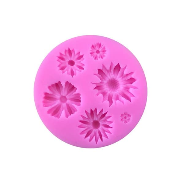 3 stk. Silikone Bageforme Mini Blomst Glasur Kage Dekoration