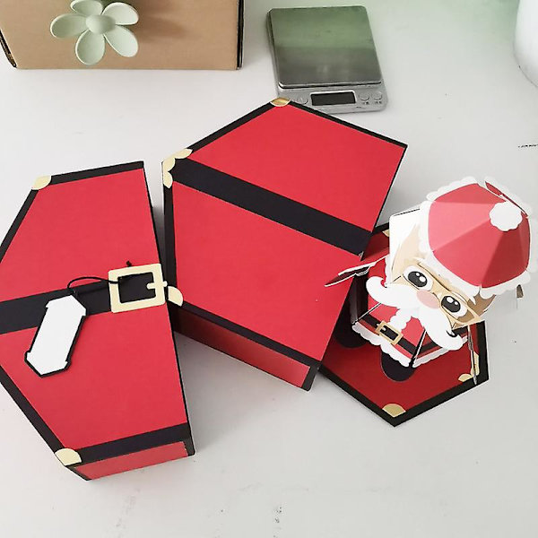 3D Julemand Prank Up Kort, 3D Pop Up Julekort Håndlavet Julemand Julekort, Overraskelse Juleæske, Fantastisk Julegave 2pcs