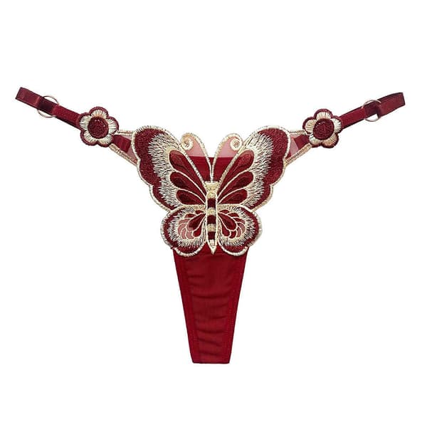 Naisten G-string perhoskirjonta stringit alusvaatteet G-string matalavyötäröiset stringit pikkuhousut seksikkäät japanilaiset pikkuhousut stringit