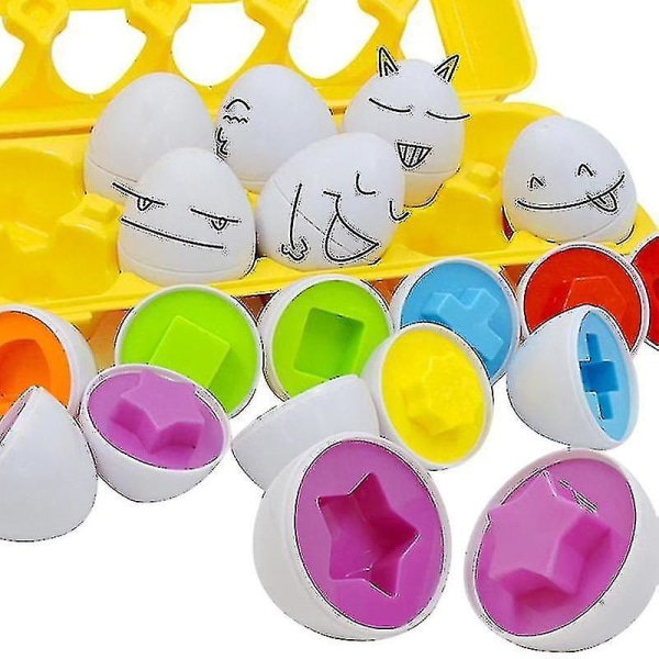 Ægmatchende legetøj Pædagogisk legetøj til børn Ægfarve- og formgenkendelsesbygning