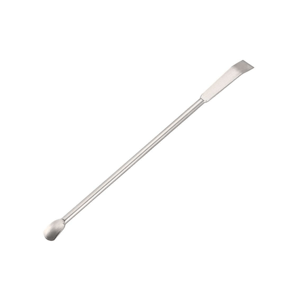 Lab Mini Scoop 6 st rostfritt stål provtagningsreagens sked laboratorium dubbelhuvudspatel 125mm silver