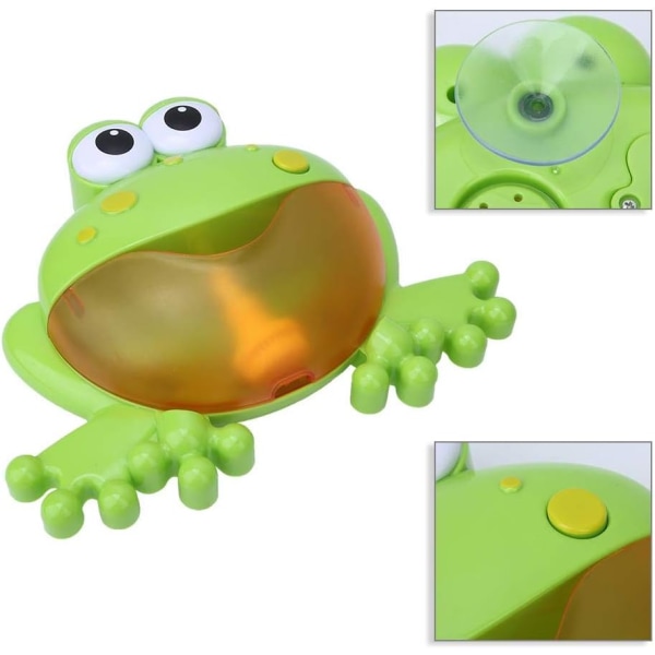 Frog Shape Boblemaskin Automatisk bobleblåsermaskin for innendørs og utendørs aktiviteter Badeleke Barnegave