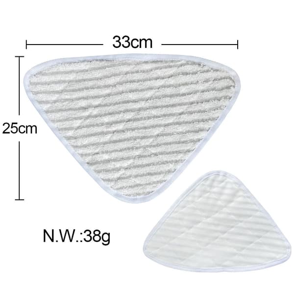 3 stk. Kompatibel med Vileda dampmoppe O-Cedar100 nylonfiber erstatning trekantede moppeklude