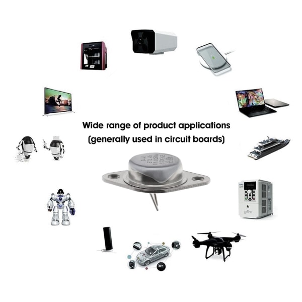 10 stk. 2N3055 NPN Power Supply Transistor 15A 100V 115W NPN High Power 2N3055 Transistorer til strømforsyningskredsløb og afbrydelsesstyringer