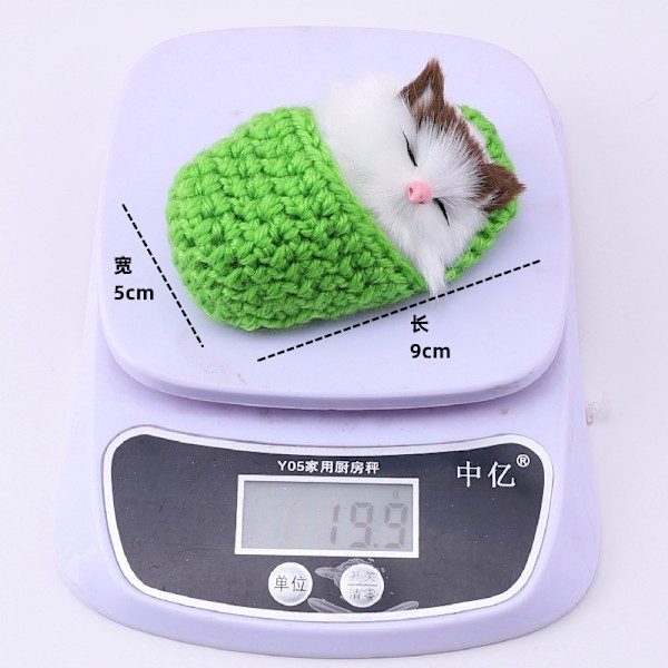 Sovande mus nyckelring tecknad djur nyckelring hamster nyckelring plysch djur nyckel charm nyhet nyckelring dekorativ nyckelhållare nyckelring gåvor