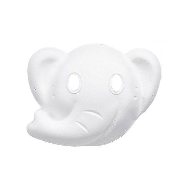 Tyhjä värillinen maalaus naamio Cosplay Pulp Mask päiväkodin tee-se-itse tarvikkeita Jikaix Elephant**