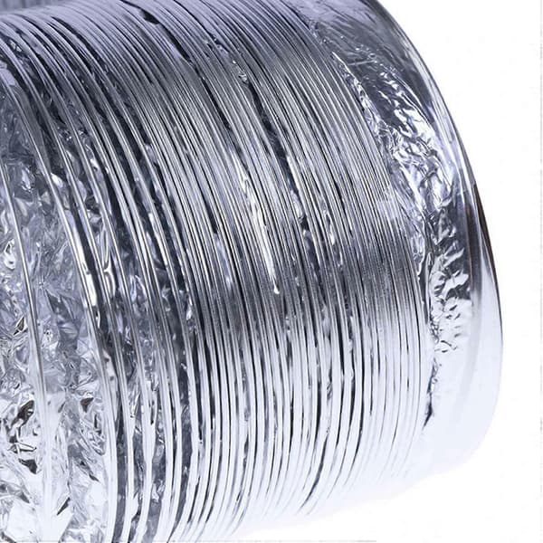 2X 4 tum 100 mm ventilationsrör PVC aluminiumrör luftventilationsrör slang flexibel avgasrör 1,5M