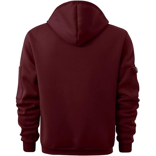 Hættetrøjer til mænd Kvart Zip Trøje Taktisk Sweatshirt Vintage Langærmet Casual Mode Hættetrøje Med Lommer S