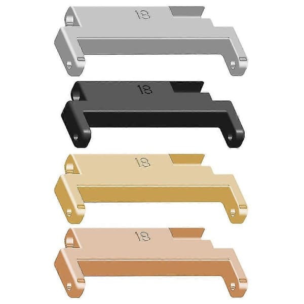 Urrem Connector Quick Release Metal Link Adapter Vedhæftning til 18mm-20mm Black