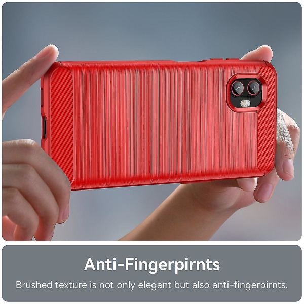 For Samsung Galaxy Xcover6 Pro 5g/xcover Pro 2 5g Anti-drop Tpu telefonveske Carbon Fiber Texture Børstet overflate Slitasjebestandig deksel Red