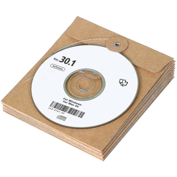 Pakke med 10 brune karton-cd-konvolutposer