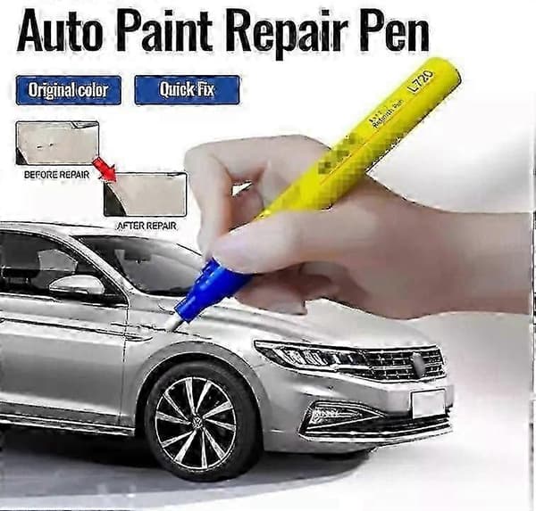 Semphasize Bilmalingpen, 2-i-1 Auto Touch Up Maling Fyldfjerner, Autoreparationspen Blue Silver