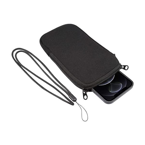 Universal Neoprene Mobile Phone Case - Protective Black Pouch Black Black Svart