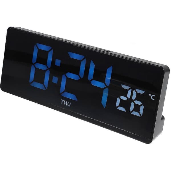 LED Digitalt Ur Kan Hænges Multifunktionsur Nedtælling Termometerur 17.50X6.70X2.30CM Black