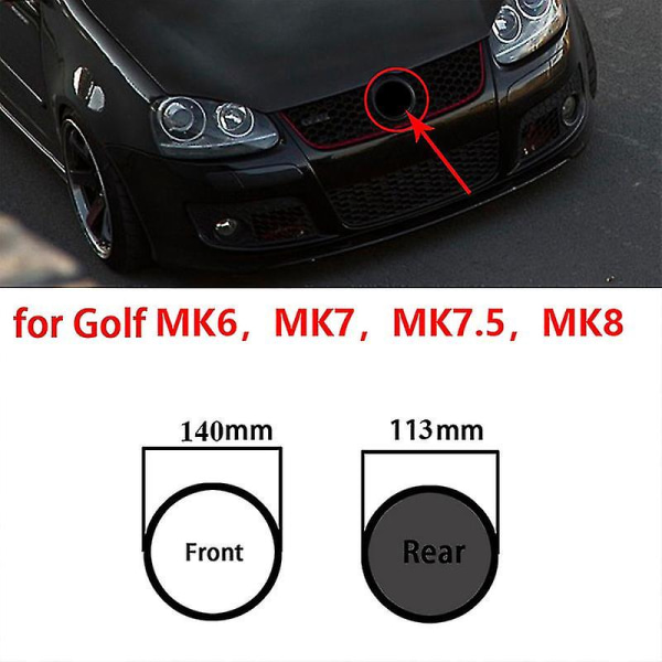 Sopiva yhteensopiva Golf 7/7.5 Golf 8 Korkeus 6 Muokattu Musta Tarra Uusi Tasainen Peili Front mark Mark7