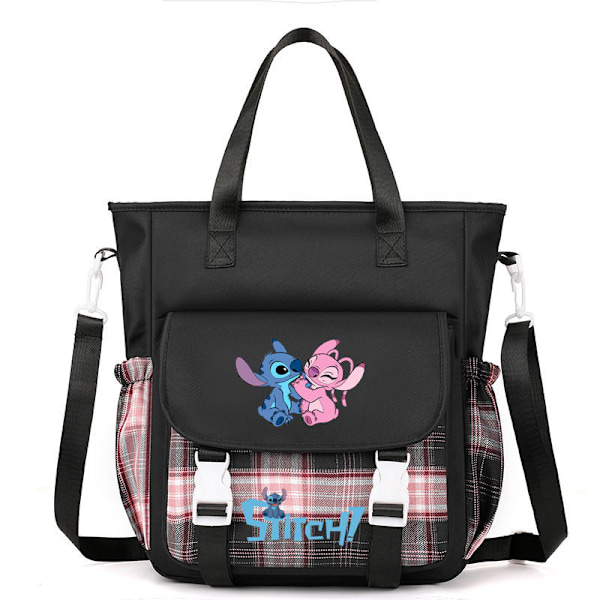 Lilo och Stitch Ryggsäck Väska för Flickor Student Skolväska Axelrem Handväska Söt Tryckt Canvas Skolväska Myntplånbok color1