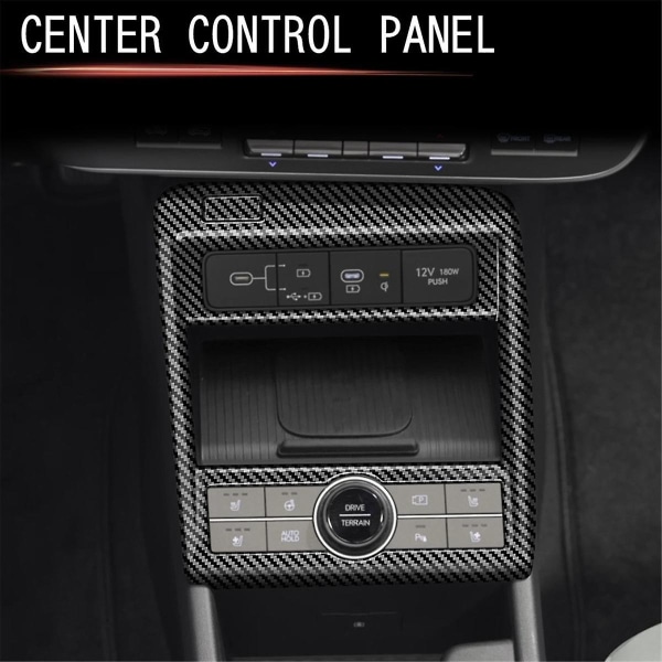 Car Center Console cover för 2024+ bilinredningstillbehör Carbon Fiber Pattern