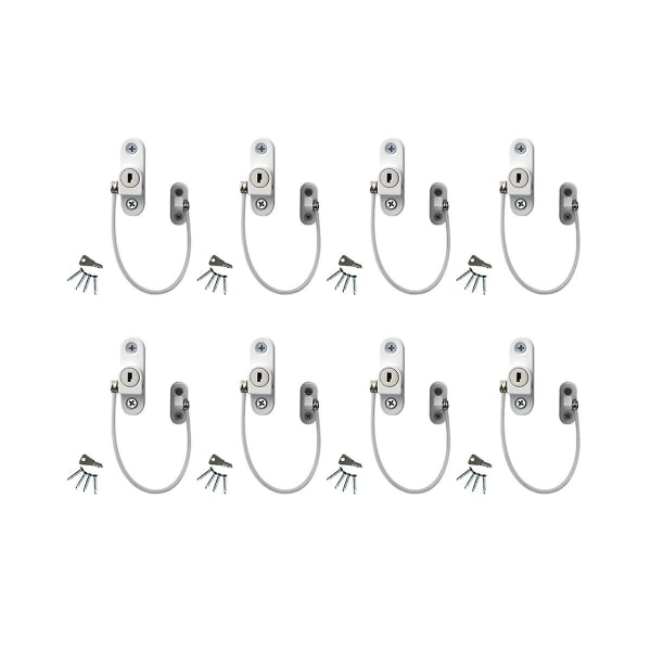 8pcs Child Protection Window Restrictor Adjustable Window Lock Child Safety Stopper Falling Prevent