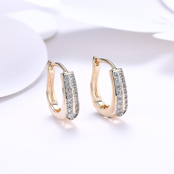 Diamant Romantiske Øredobber Gold