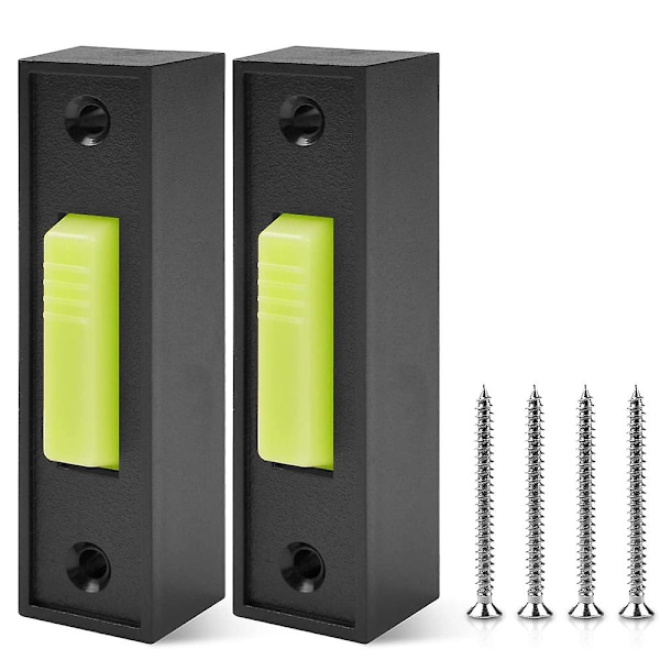 2 stk Universal Garasjeportåpner Bryter 41a4166 Lighted Veggmontert Trykknapp Svart Finish Med