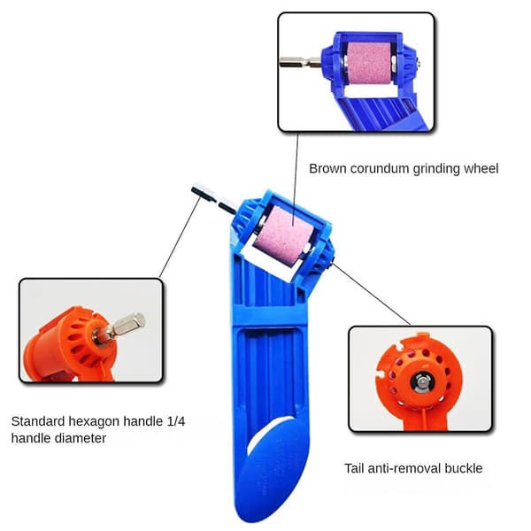 3Set Drill Bits Set Sharpener Bit Tool Tools and Gadgets Drill Bit Sharpener Drill Bit Tool Accessories-A Blue