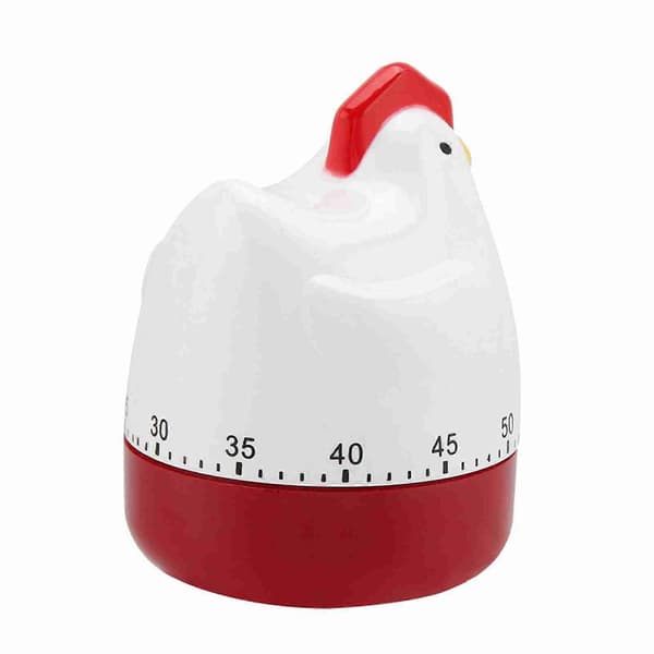 Mekanisk kökstimer med kycklingdesign, perfekt för heminredning