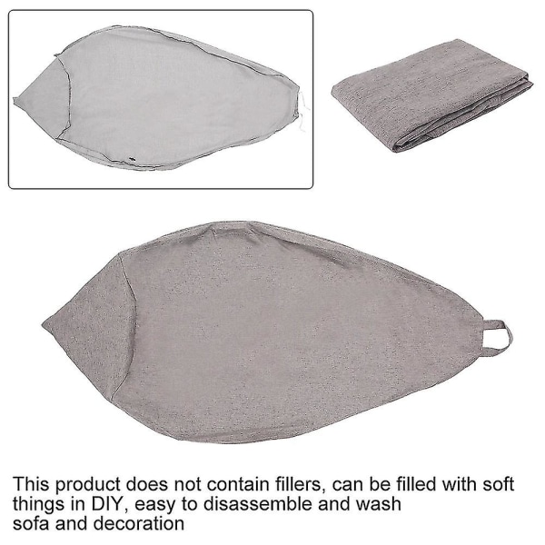 Stora små lata soffor Cover Stolar utan fyllnadsmaterial Linne Tyg Solstol Sits Bean Bag Puff Puff Soffa Tatami Vardagsrum M