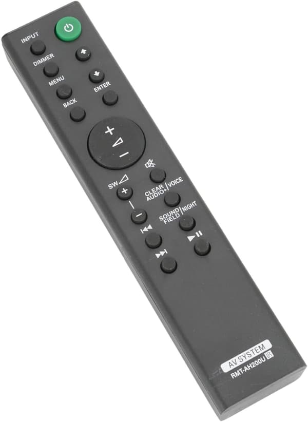 Passer til Sony lydfjernkontroll, erstatningsfjernkontroll for Sony lyd RMT-AH102U