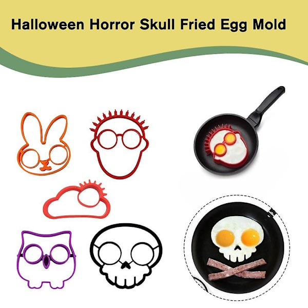 Sjov silikone æggering Non-stick omelet ringform bagetilbehør værktøjer morgenmad æg Diy