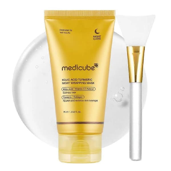 Turmeric Peel-Off Mask - with Brush, 75ml, Moisturizing, Fruit Extract, Night Use