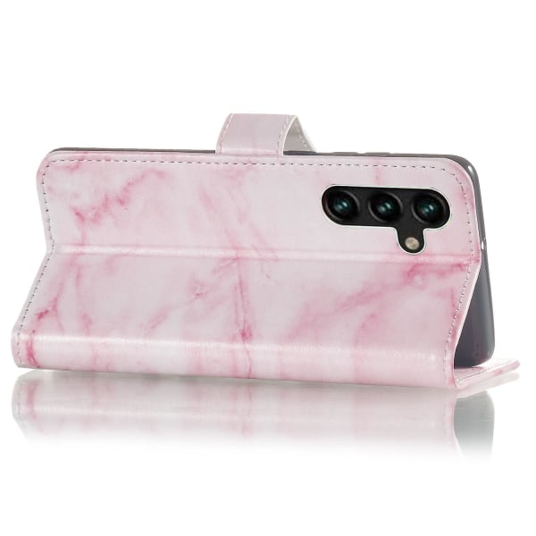 Samsung Galaxy A35 Läderfodral Plånbok Mönster Tryckt Folio Telefonfodral Marmor Pink Style C Samsung Galaxy A35 5G