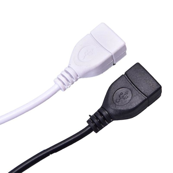 28 cm USB-kabel med bryter på/av kabelforlengelse bryter for USB-lampe USB-vifte -hy White