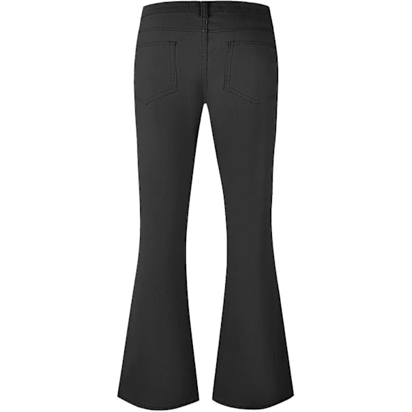 70-luvun discohousut miehille, miesten leveälahkeiset farkut, 60- ja 70-luvun leveälahkeiset, vintage-farkut miehille A003-black X-Large