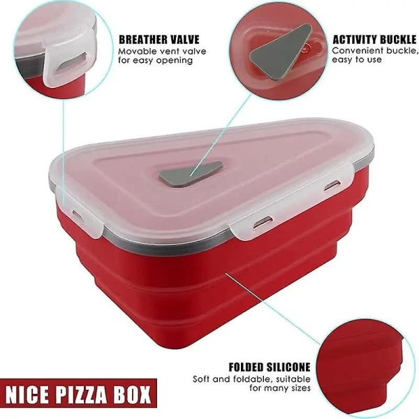 Pizza Storage Container-reusable Pizza Container With 5 Microwave Trays, Space Saving Pizza Container