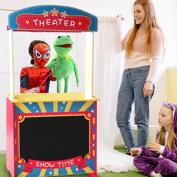 Kermit Frø Hånddukke, Frø Plys, The Muppets Show, Blød Frø Dukke Egnet til Rollespil -Grøn, 24 Tommer Frog Puppet - Control Rod