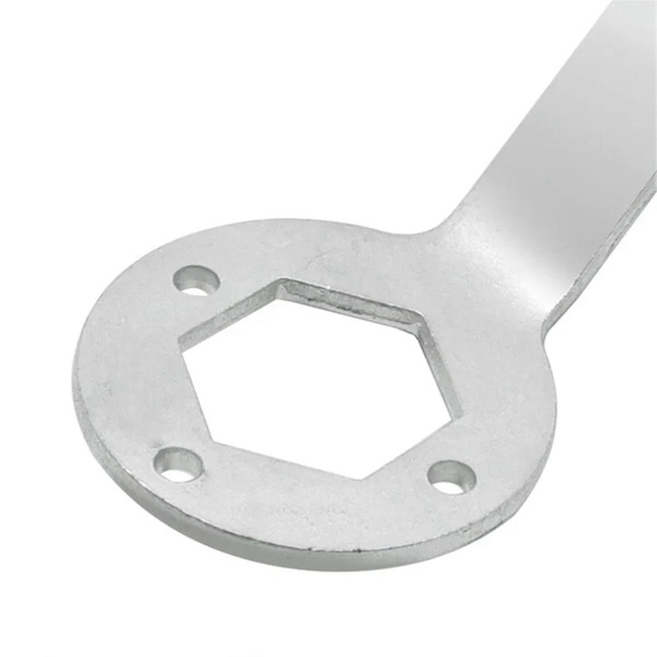 Vaskemaskine Kobling Nøgle Demontering Indre Skrue Møtrik Fjernelse Dobbelt-Ended Langærmet Nøgle 36/38mm- Silver