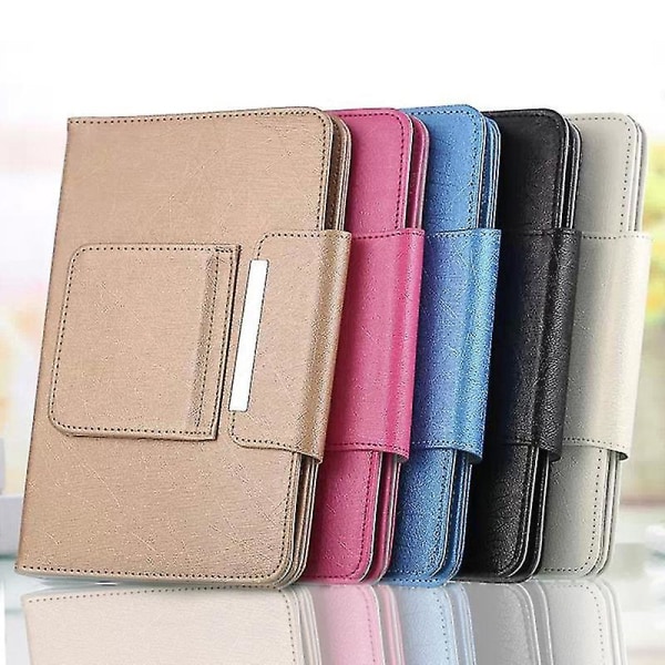 For Samsung Galaxy Tab A 8.0\" Tablet Case Folio Cover Stand W Bluetooth Keyboard-hao Rose red 9.1in