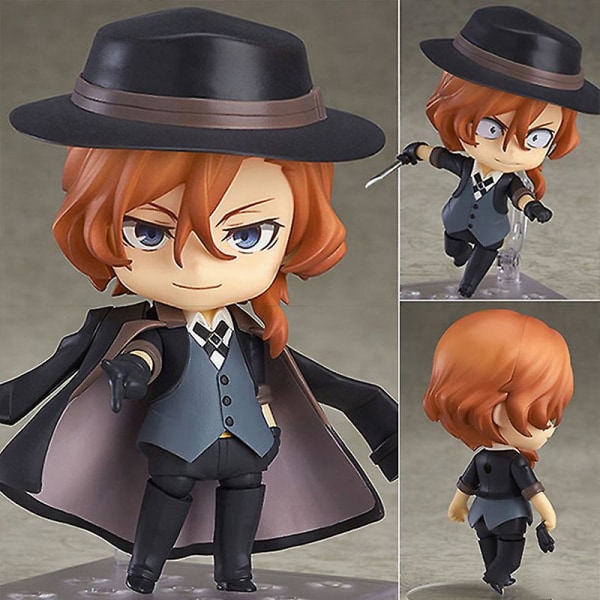 Bungo Stray Dogs Osamu Dazai Nendoroid Actionfigur med udskifteligt ansigt PVC skrivebordsornament fødselsdag julegave 676