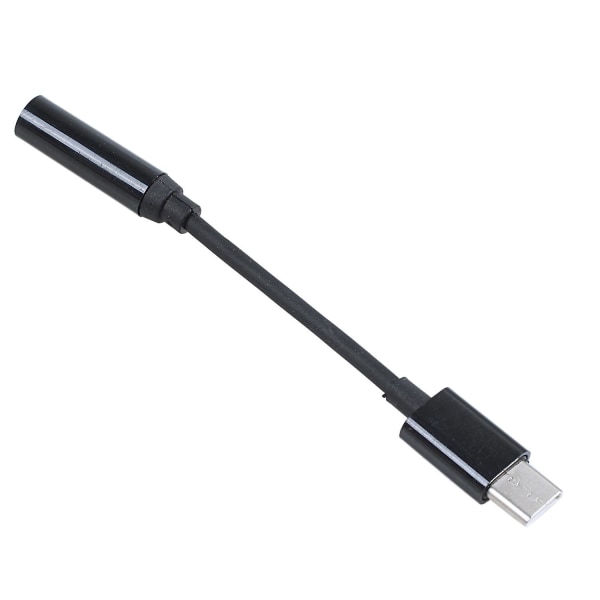 2 Pakkaa USB C - 3,5 mm kuulokeliitäntäsovitin, tyyppi C uros ja 3,5 mm naaras Aux Jack stereokuulokkeet black