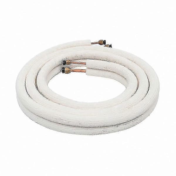 Isolerad kopparrörssats för luftkonditioneringar, 3 m längd, 1/4\" & 3/8\" storlek, VVS-komponenter