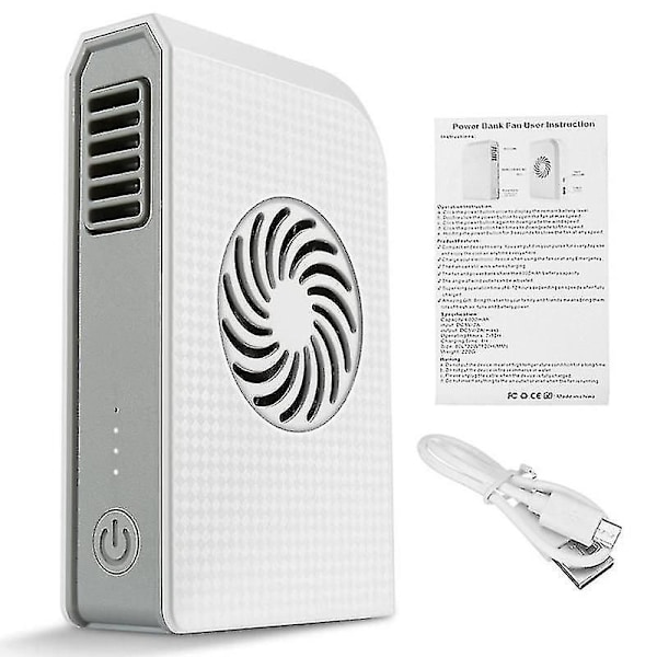 Liten Personlig Fläkt 6000mah Powerbank Laddningsbar Usb-fläkt Bärbar Laddare Handhållen Sommarfläkt Bladfri Fläkt