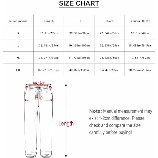 Dam Jultomte Cartoon Fleece Pyjamasbyxor, Flickor Cartoon Cat Print Flanell Sovbyxor (Heltryck) KT Cat Vit KT Cat Vit KT Cat White M