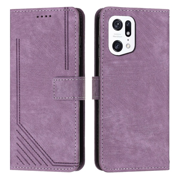 Etui til Oppo Find X5 Pro 5g Avtakbar Magnetisk Lommebok Kontantlomme Tverrveske Stropper Deksel Kompatibel Med Oppo Find X5 Pro 5g Etui Purple