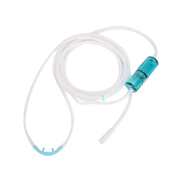2 stk Nasal Oxygen Tube Elastisk Silikone Oxygen Tube Næsekanyle Oxygen Tubing Connectors white