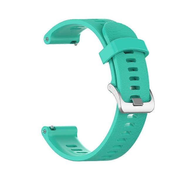 For Garmin Forerunner 245 645 Music Silicone Replacement Strap Watch Band Lake Blue
