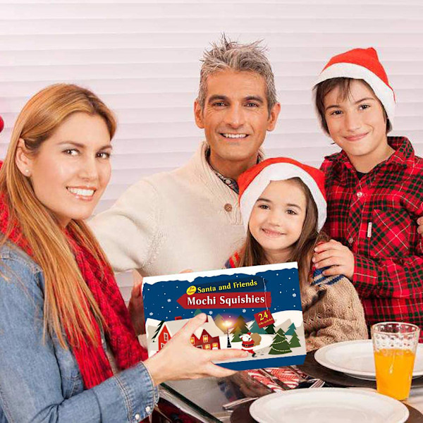 Julvinylfigurer i presentask - 24-dagars nedräkning i blindbox, julklapp till barn